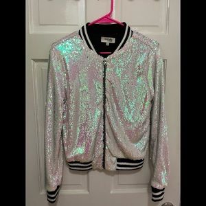 Sequin Bomber Jacket